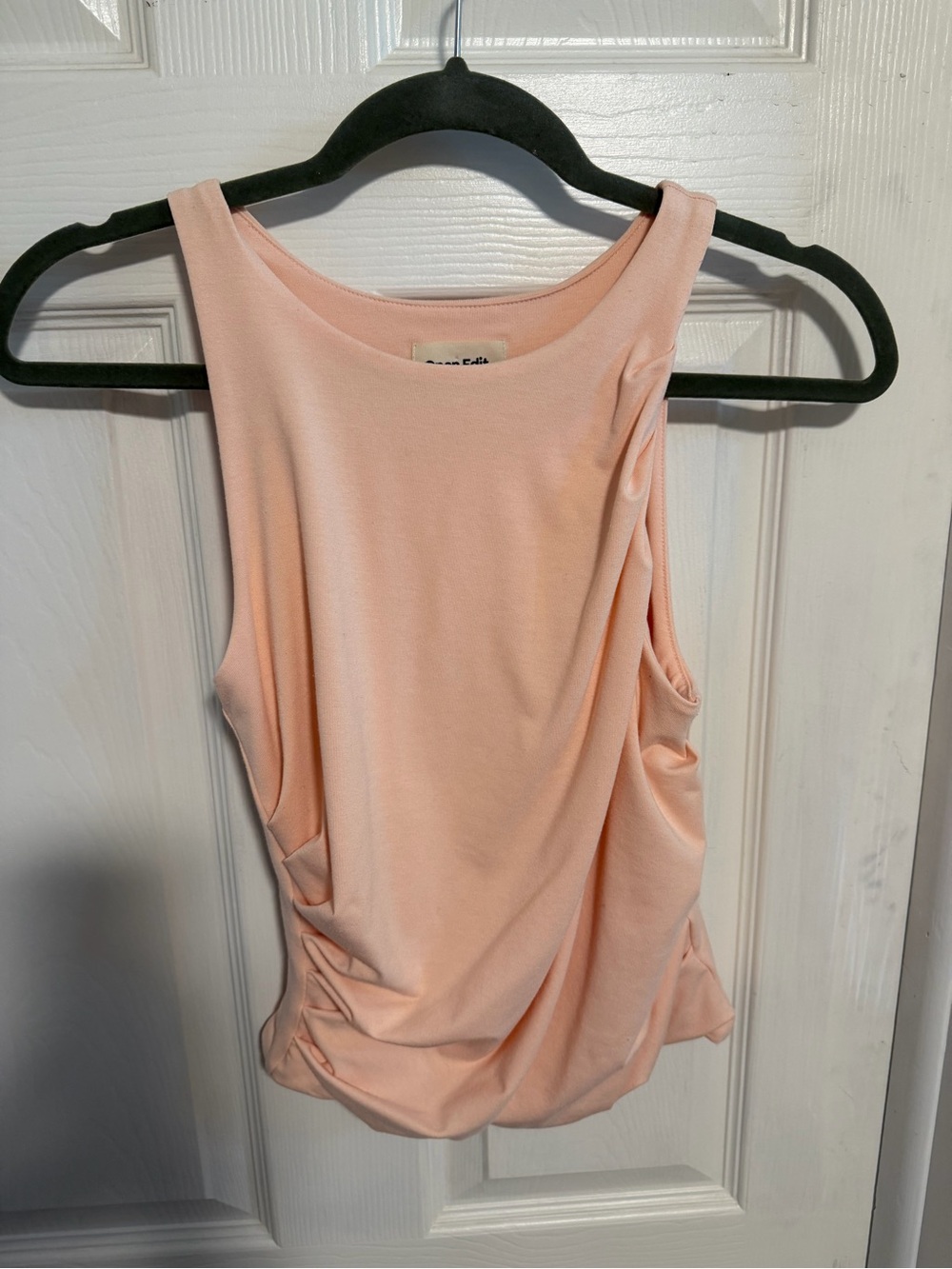 Ruched Side Peach Tank Top for Women